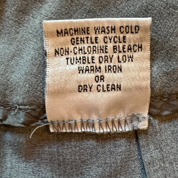 Talbots Womens Pants Size 8P Dark Gray Straight Leg Flat Front Pockets Hook& Eye - Picture 7 of 9